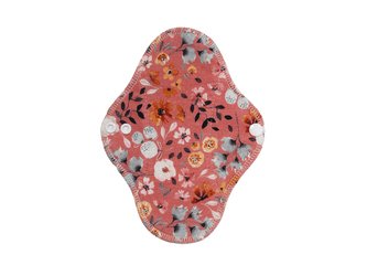 BIO Slipová vložka (Bavlněné froté s PUL) - Chrpy na růžové (biobavlněný úplet s GOTS)