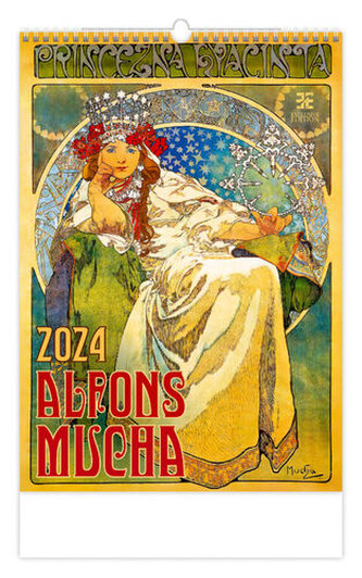 Kalendář nástěnný 2024 - Alfons Mucha / Exclusive Edition