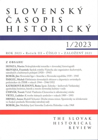Slovenský časopis historický 1 / 2023 Slovenský časopis historický 1 / 2023