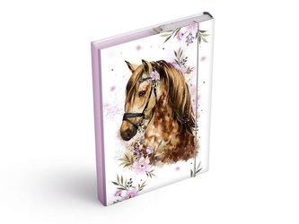 Teczka skrzydłowa z gumką A4 Koń