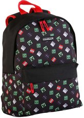 Batoh Minecraft: TNT (objem 18 litrů|31 x 42 x 14 cm) černá tkanina