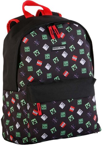 Batoh Minecraft: TNT (objem 18 litrů|31 x 42 x 14 cm) černá tkanina