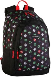 Školní batoh Minecraft: TNT (objem 26 litrů|30 x 44 x 20 cm) černá tkanina