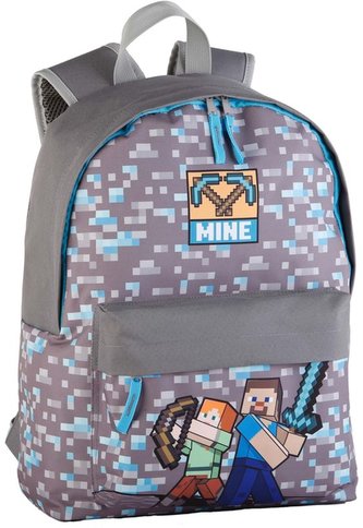 Batoh Minecraft: Warriors (objem 18 litrů|31 x 42 x 14 cm) šedá tkanina