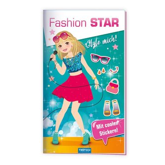 Trötsch Malbuch Stickermalbuch Fashion-Star Popstar
