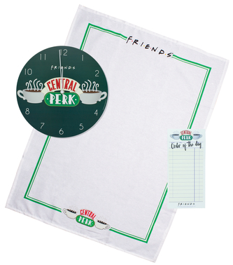 Nástěnné hodiny - set Friends|Přátelé: Central Perk (41 x 37 x 5 cm)