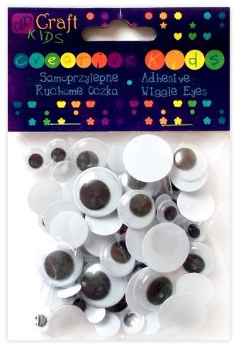 Samoprzylepne ruchome oczka 75szt mix Samoprzylepne ruchome oczka 75szt mix