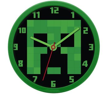 Nástěnné hodiny Mineraft: Creeper Face (průměr 25 cm)