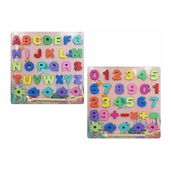 Dřevěná vkládačka abeceda/čísla