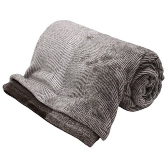 HOME ELEMENTS Deka 150 x 200 cm, 220 GSM, Šedá s bílým proužkem
