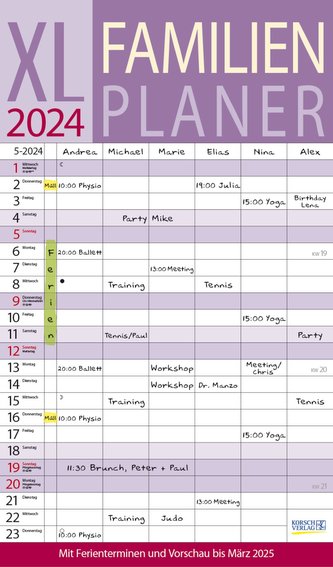 XL Familienplaner 2024