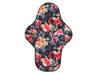BIO XL vložka (Bambusové froté s PUL) - Květy bobulí v noci (biobavlněný úplet s GOTS)