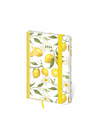 Kapesní diář Vario Lemon s gumičkou