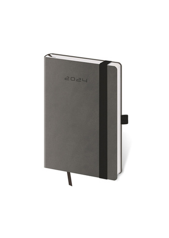 Kapesní diář Flexies tmavě šedý s poutke