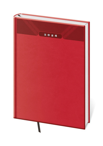 Týdenní diář A5 Print Classic červený