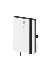 Kapesní diář Memory bílý s gumičkou