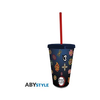 Kelímek s brčkem Demon Slayer - Pillars 470 ml