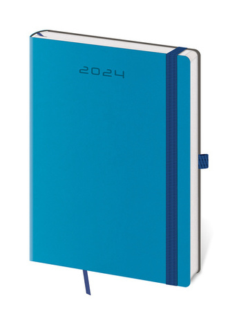 Týdenní diář A5 Flexies modrý s poutkem
