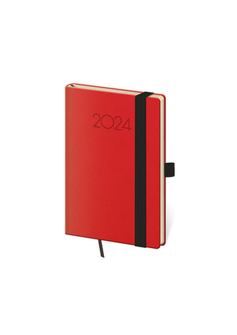 Diář 2024 týdenní kapesní New Praga - červená
