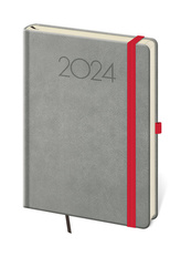 Diář 2024 denní A5 New Praga - tmavě šedá