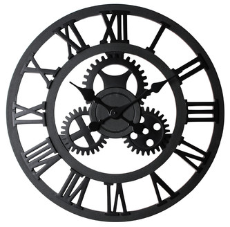 Nástěnné hodiny NERO černá O 58 cm Mybesthome
