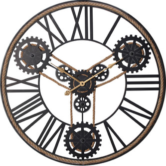 Nástěnné hodiny DELION hnědá O 78 cm Mybesthome