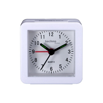 Analogový budík Modell SC white