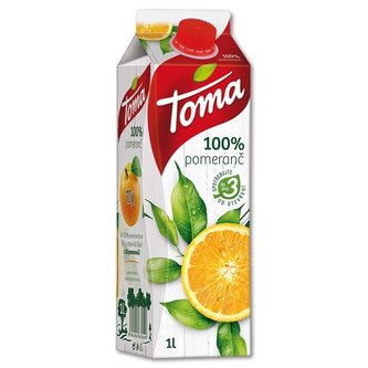Džus Toma  pomeranč 100% 1 l