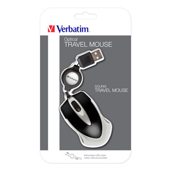 Myš "Go Mini", stříbrná-karibská modř, bezdrátová, optická, malá, VERBATIM