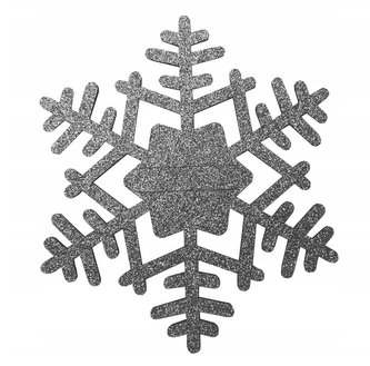 Vánoční prostírání pod příbory VLOČKA stříbrná 15x20 cm Mybesthome