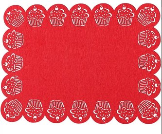 Prostírání MUFFINS červená 30x45 cm Mybesthome