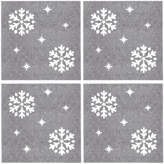 Podložka - podtácek pod hrnek NUOVO IV. šedá SET 4 ks 10x10 cm Mybesthome