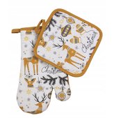 Kuchyňský set rukavice/chňapka RENIFER 17x27 cm/17X17 cm ESSEX