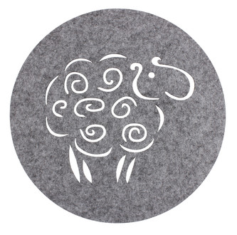 Prostírání BERÁNEK šedá O 38 cm Mybesthome