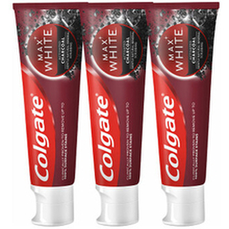 Colgate Bělicí zubní pasta s aktivním uhlím Max White Charcoal Trio 3 x 75 ml unisex Colgate Bělicí zubní pasta s aktivním uhlím Max White Charcoal Trio 3 x 75 ml unisex