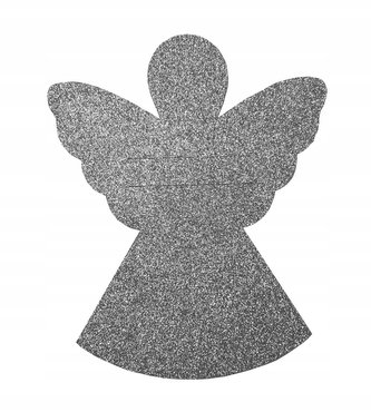 Vánoční prostírání pod příbory ANDÍLEK stříbrná 21x17 cm Mybesthome