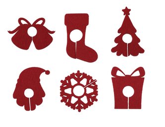 SET 6 značkovačů na slenice na víno ČERVENÝ 12x1,5 cm (cena za 6 kusů) Mybesthome