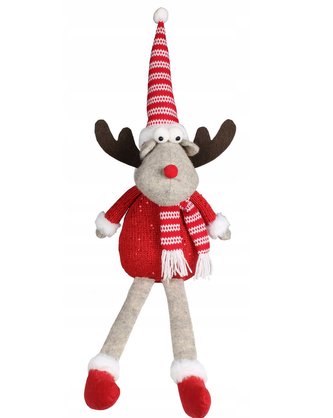 Vánoční sob FROD červený 19x38 cm + 20 cm nohy Mybesthome