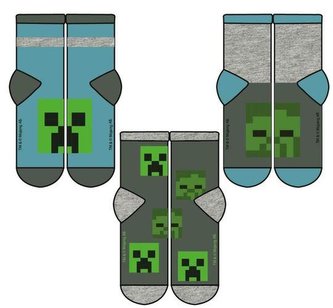 SADA 3 KS PONOŽKY MINECRAFT - velikost 27-30