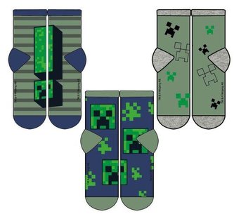 SADA 3 KS PONOŽKY MINECRAFT - velikost 27-30