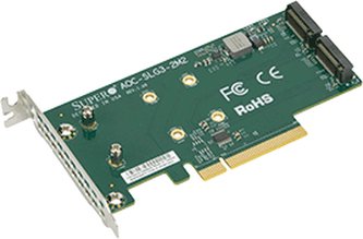 Supermicro AOC-SLG3-2M2 - 2×NVMe M.2 PCI-E8 g3