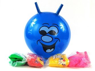 Piłka gumowa z rogami MIX