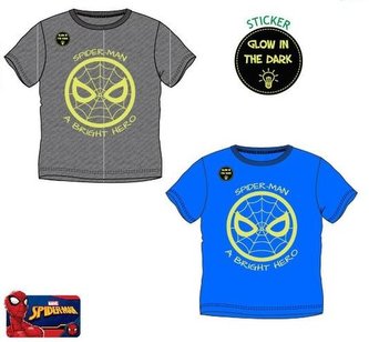 TRIČKO SPIDERMAN modré svítící - velikost 3