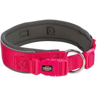 PREMIUM obojek extra široký, M-L: 40-48 cm/40 mm, fuchsia/grafit