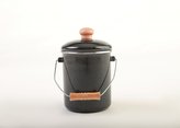 konev 1,6l na mléko ČERNÝ GR., d12x15cm, smalt+dřevo