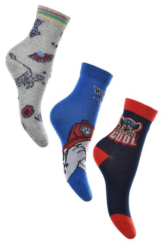 SADA 3 KS PONOŽKY TLAPKOVÁ PATROLA - velikost 27-30