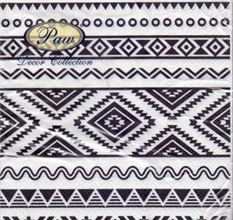 Serwetki White-black Ethnic