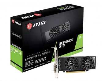 MSI VGA NVIDIA GeForce GTX 1650 4GT LP OC, GTX 1650, 4GB GDDR5, 1xHDMI, 1xDVI