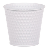 Obal kovový v bílé barvě.