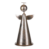 Anděl kovový, stříbrný.